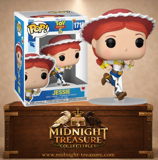 Funko Pop! Disney N°1710 – Jessie en pleine course avec son chapeau rouge et sa tenue de cow-girl inspirée de Toy Story 5.