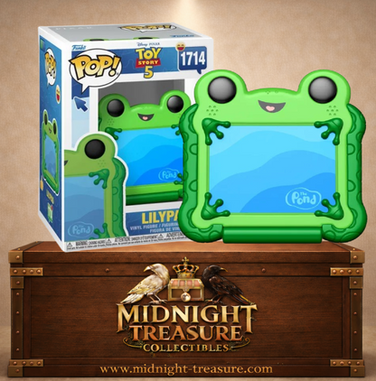 Funko Pop! Disney N°1714 – Lilypad, tablette interactive en forme de grenouille inspirée du personnage central de Toy Story 5.