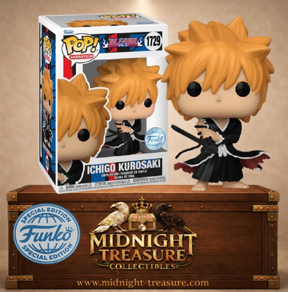 Funko Pop! Animation N°1729 – Ichigo Kurosaki – Bleach. Version Bankai Tensa Zangetsu issue du combat final contre Aizen.