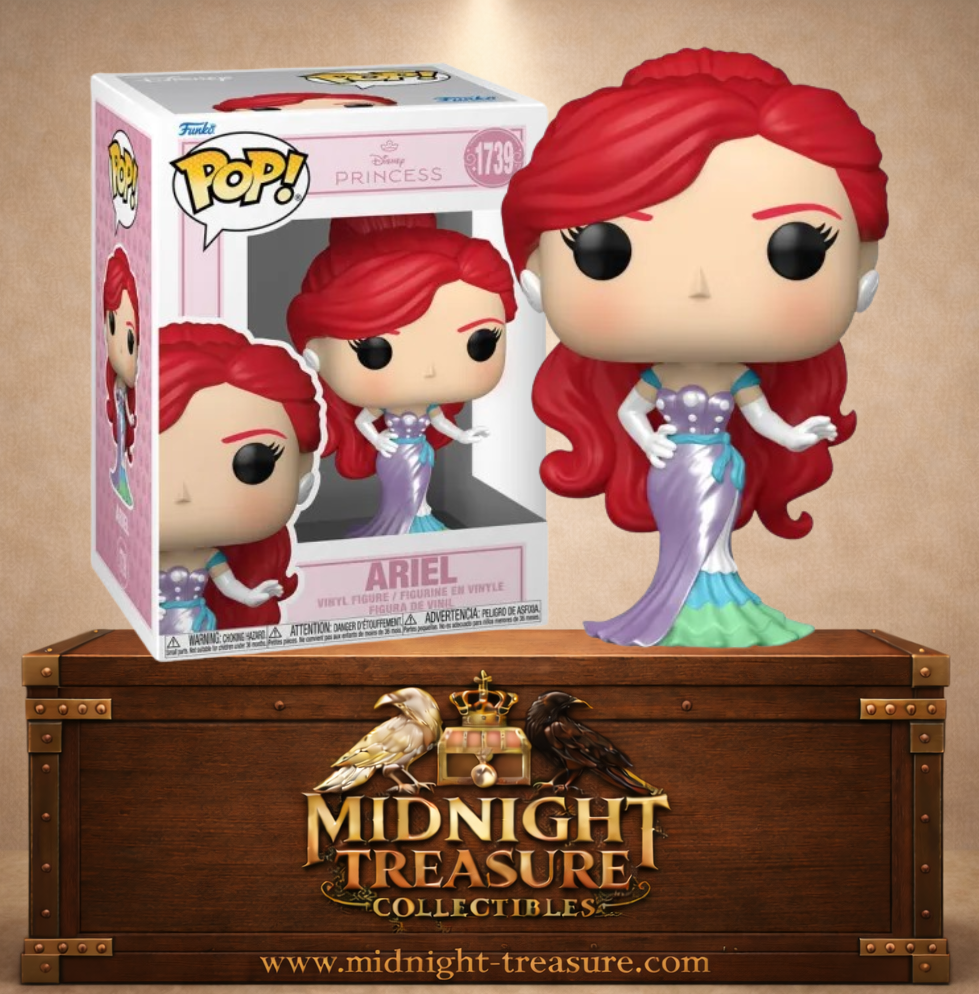 Funko Pop! Disney Princess N°1739 – Ariel Grande Entrée portant sa robe de princesse inspirée de la scène finale de La Petite Sirène.