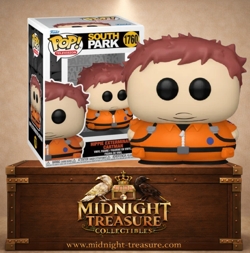 Funko Pop! Television N°1760 – Hippie Exterminator Cartman (Cartman Exterminateur de Hippies), inspirée de South Park.