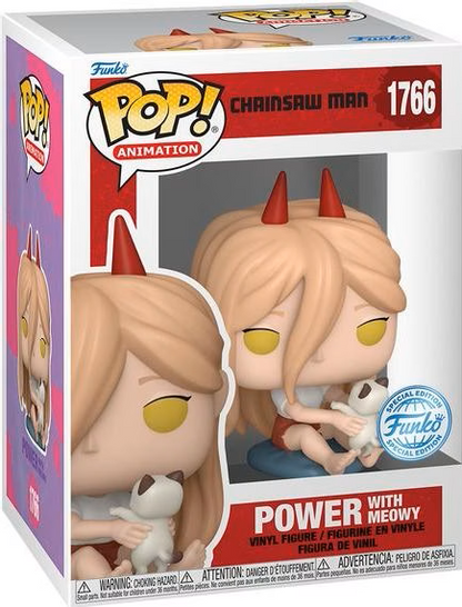 😼🩸 Funko Pop! Animation N°1766 – Power with Meowy (Power avec Meowy) – Chainsaw Man 🩸😼