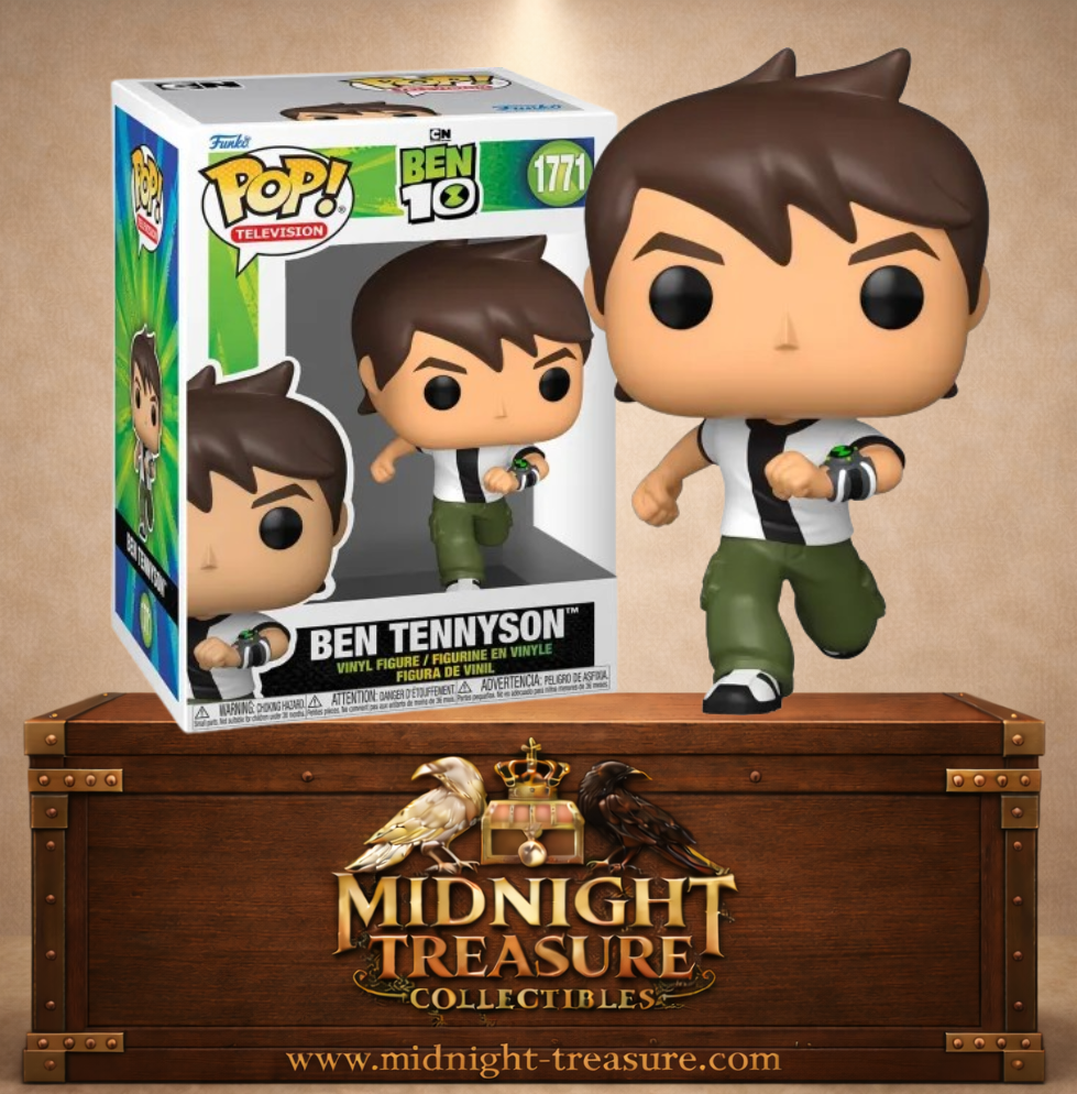Funko Pop! Television N°1771 – Ben Tennyson – Ben 10. Figurine Ben en position de course avec Omnitrix visible au poignet.