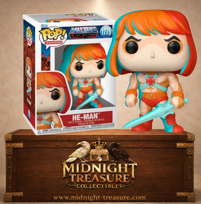 ⚔️🌈 Funko Pop! Television N°1775 – He-Man Retro Neon (Musclor Retro Néon) – Masters of the Universe 🌈⚔️