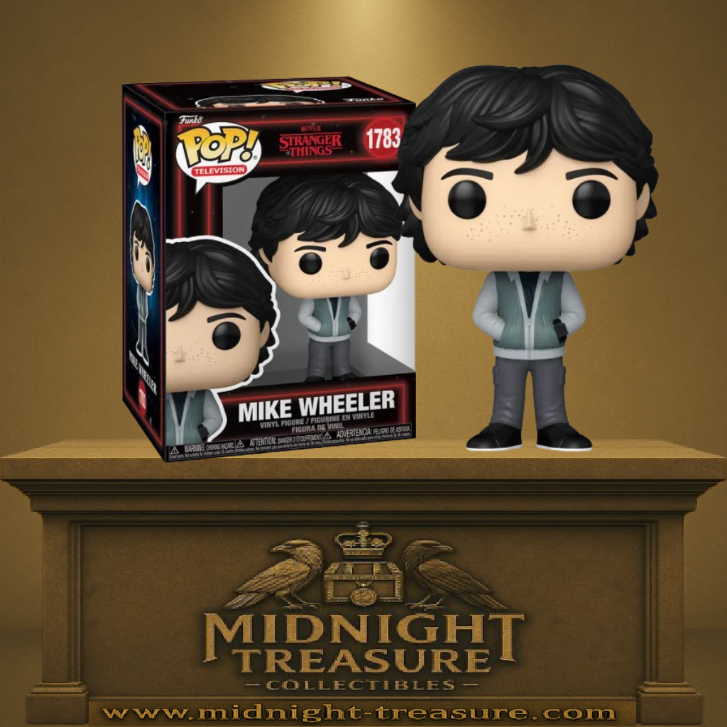 Funko Pop! Stranger Things – Mike Wheeler (N°1783). Figurine inspirée de la Saison 5, avec veste grise et talkie-walkie, parfaite pour les fans de la série.
