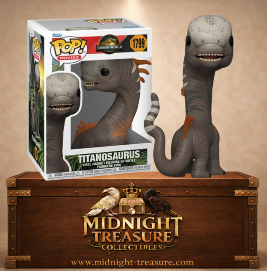 Funko Pop! Movies N°1799 – Titanosaurus, le gigantesque dinosaure herbivore de Jurassic World: Renaissance.