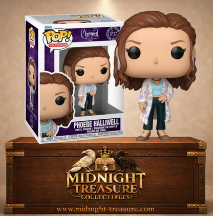 Funko Pop! Television N°1832 – Phoebe Halliwell – Charmed. Figurine avec kimono floral et top bleu clair.