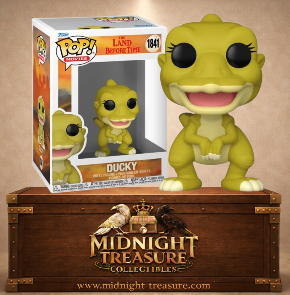 Funko Pop! Movies N°1841 – Ducky, appelée Becky en français, du film The Land Before Time Le Petit Dinosaure et la Vallée des merveilles.