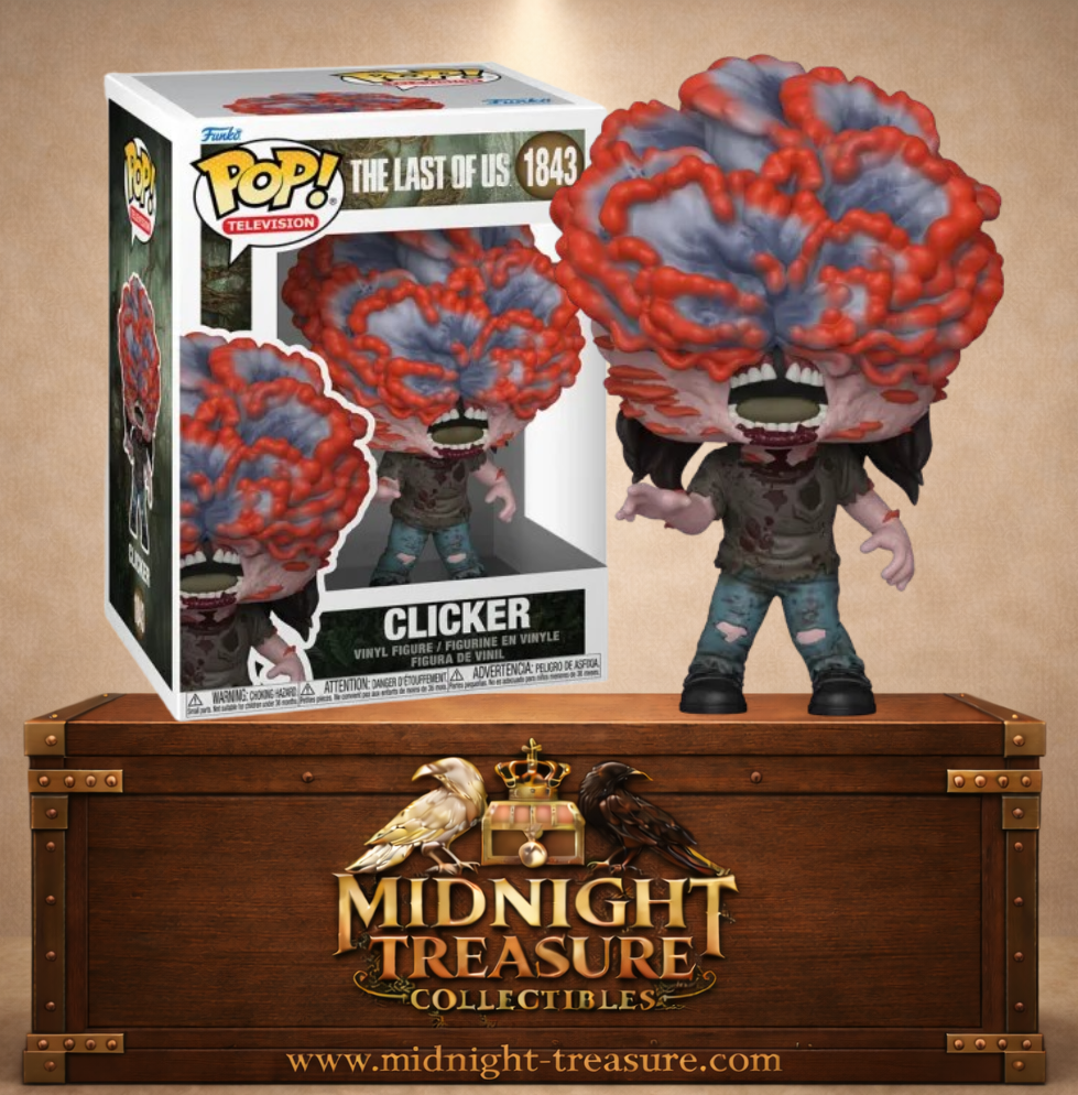 Funko Pop! Television N°1843 – Clicker, Claqueur de la série The Last of Us, infecté aveugle au visage entièrement envahi par les excroissances du Cordyceps.