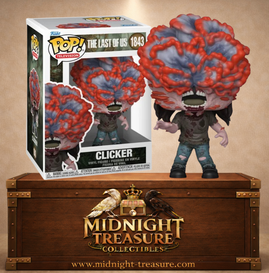 Funko Pop! Television N°1843 – Clicker, Claqueur de la série The Last of Us, infecté aveugle au visage entièrement envahi par les excroissances du Cordyceps.