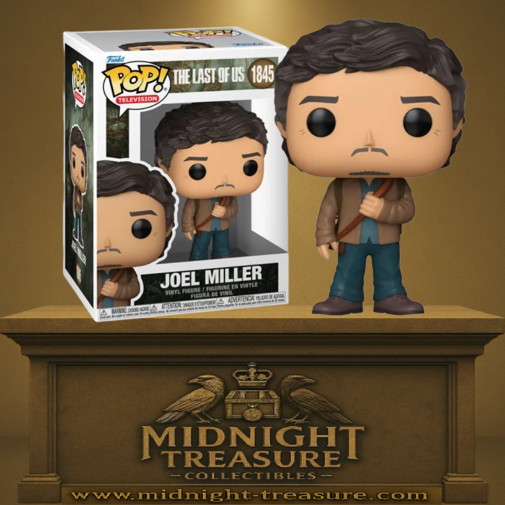 Funko Pop! Television – Joel Miller (N°1845). Joel avec veste marron et sac en bandoulière, version série The Last of Us.