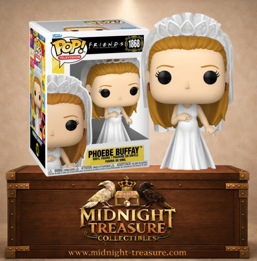 Funko Pop! Television N°1868 – Phoebe Buffay (Robe de mariée) – Friends. Version enceinte issue de l’épisode The One with All the Wedding Dresses.