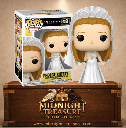 Funko Pop! Television N°1868 – Phoebe Buffay (Robe de mariée) – Friends. Version enceinte issue de l’épisode The One with All the Wedding Dresses.