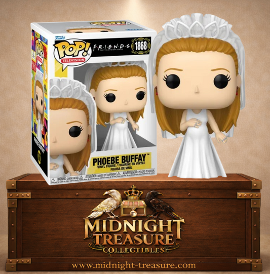 Funko Pop! Television N°1868 – Phoebe Buffay (Robe de mariée) – Friends. Version enceinte issue de l’épisode The One with All the Wedding Dresses.