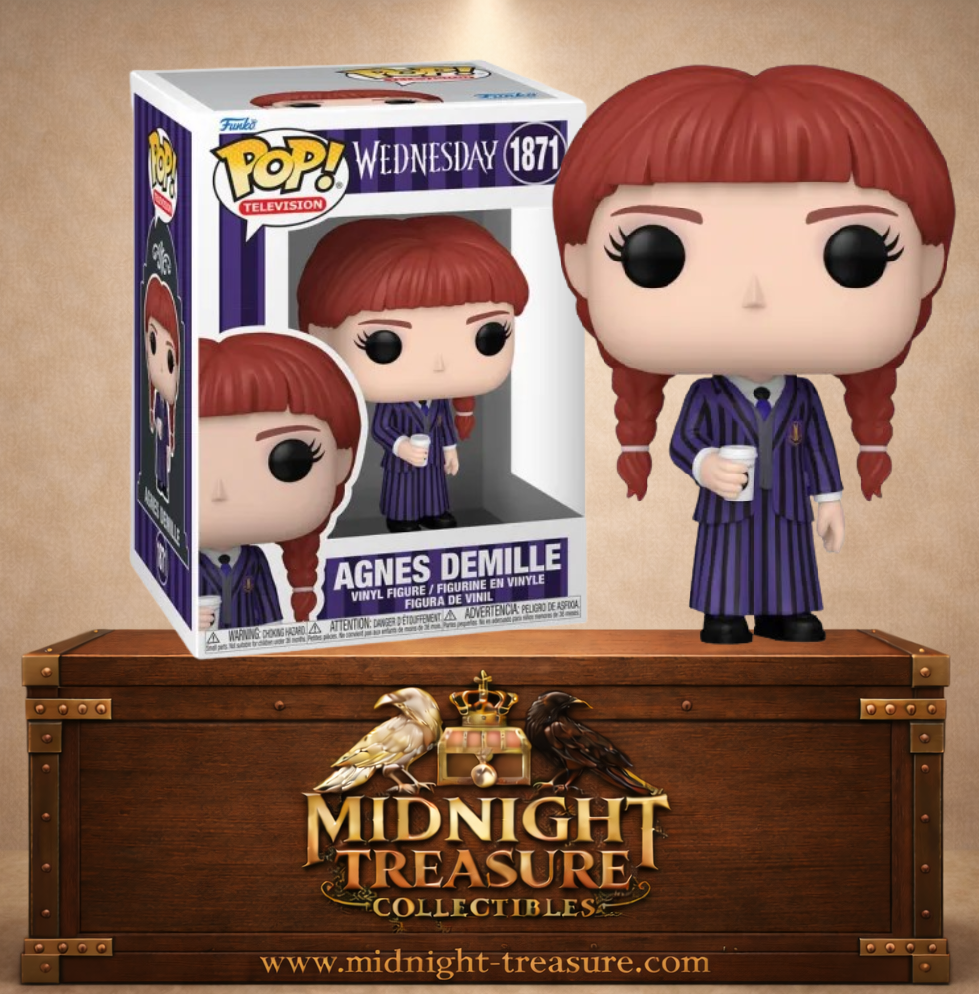 Funko Pop! Television N°1871 – Agnes DeMille Wednesday uniforme Nevermore.