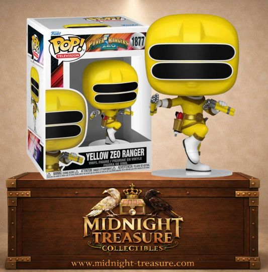Funko Pop! Television N°1877 – Yellow Zeo Ranger (Ranger Zeo Jaune), Tanya Sloan de Power Rangers Zeo avec ses deux Zeo II Power Double Clubs.