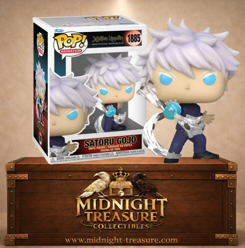 Funko Pop! Animation N°1885 – Satoru Gojo – Jujutsu Kaisen. Figurine Gojo utilisant la technique Blue avec énergie.
