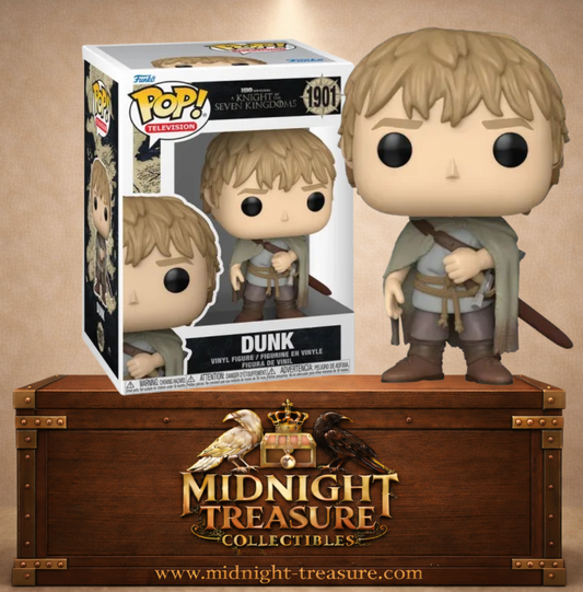 Funko Pop! A Knight of the Seven Kingdoms N°1901 – Dunk avec cape et épée de chevalier errant. Une figurine fidèle parfaite pour les fans de Game of Thrones.
