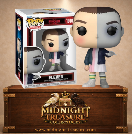 Funko Pop! Television N°1910 – Eleven Split représentant le monde réel et le Monde à l'Envers dans Stranger Things.