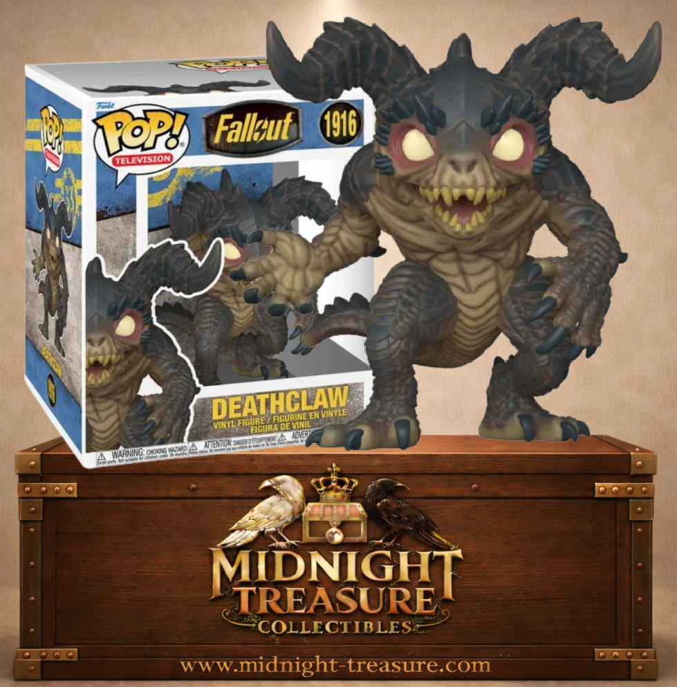 Funko Pop! Television N°1916 – Deathclaw (Griffemort) Super Sized inspiré de la saison 2 de Fallout avec ses immenses cornes, ses griffes géantes et son apparence terrifiante.