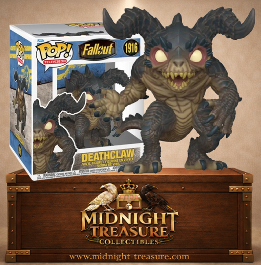 Funko Pop! Television N°1916 – Deathclaw (Griffemort) Super Sized inspiré de la saison 2 de Fallout avec ses immenses cornes, ses griffes géantes et son apparence terrifiante.
