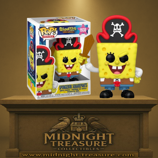 Funko Pop! Bob l’Éponge – Search for SquarePants (À la recherche de Bob l’Éponge) – N°1938. Figurine Bob l’Éponge en pirate avec chapeau et sabre, inspirée du film.