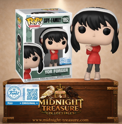 Funko Pop! Animation N°1952 – Yor Forger Spy x Family tenue civile rouge.