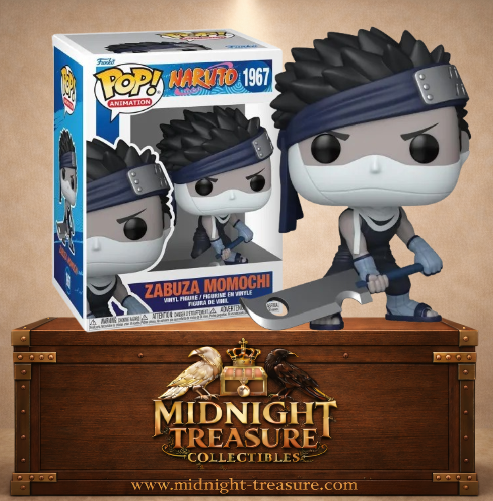 Funko Pop! Animation N°1967 – Zabuza Momochi de Naruto, le Démon du Brouillard avec son masque et sa grande épée Kubikiribōchō.