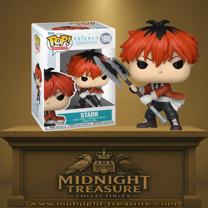 Funko Pop! Frieren: Beyond Journey’s End – Stark (N°1988). Stark armé de sa grande hache, figurine anime fidèle au personnage du guerrier.