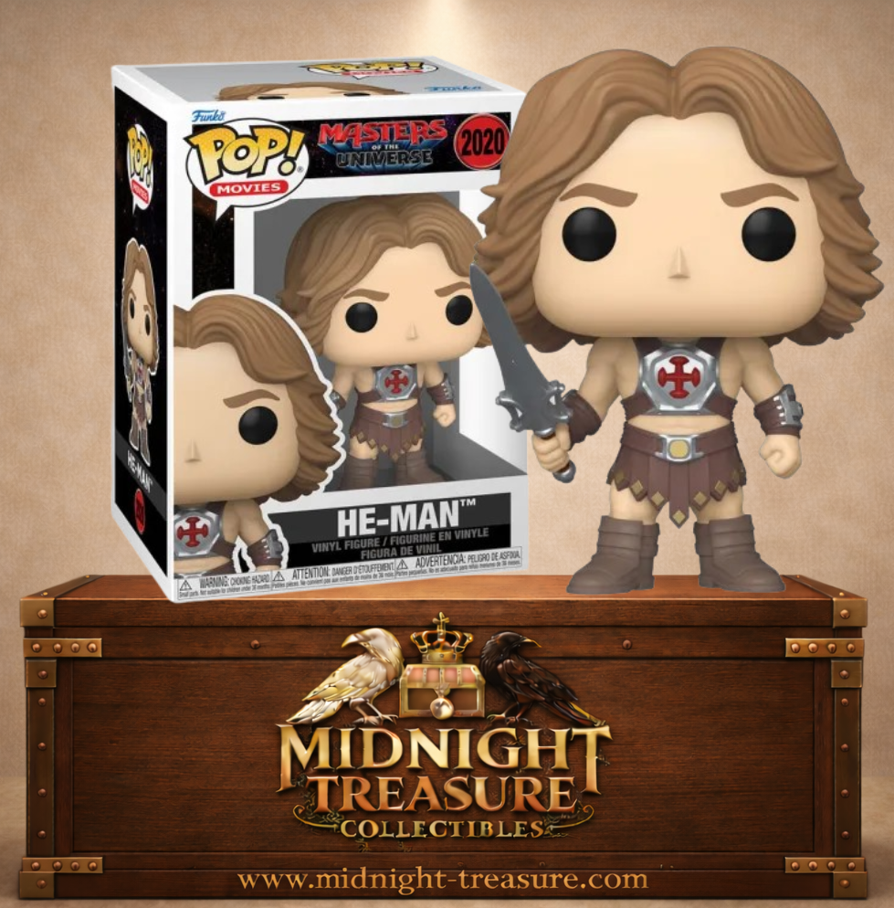 Funko Pop! Movies N°2020 – He-Man avec l'Épée du Pouvoir et son armure inspirée du film Masters of the Universe.