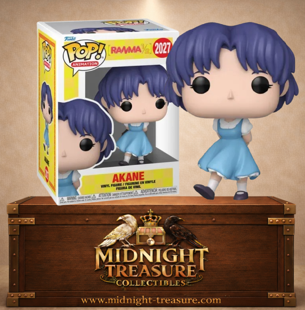 Funko Pop! Animation N°2027 – Akane Tendo Ranma ½ figurine robe bleue cheveux violets.