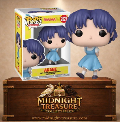 Funko Pop! Animation N°2027 – Akane Tendo Ranma ½ figurine robe bleue cheveux violets.