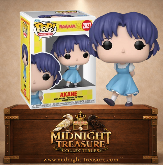 Funko Pop! Animation N°2027 – Akane Tendo Ranma ½ figurine robe bleue cheveux violets.