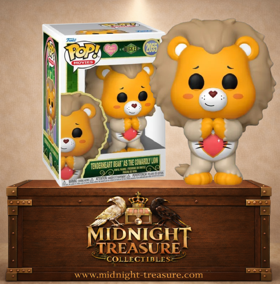Funko Pop! N°2055 Grosbisou Tenderheart Bear en Lion Peureux avec grande crinière brune, Care Bears x Wicked.