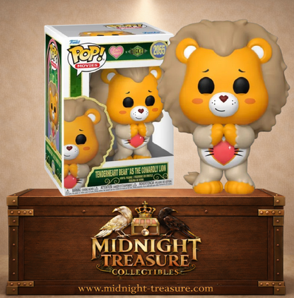 Funko Pop! N°2055 Grosbisou Tenderheart Bear en Lion Peureux avec grande crinière brune, Care Bears x Wicked.