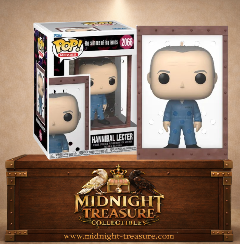 Funko Pop! Movies N°2066 Hannibal Lecter Prison du Silence des agneaux, en tenue bleue derrière la paroi sécurisée de sa cellule.