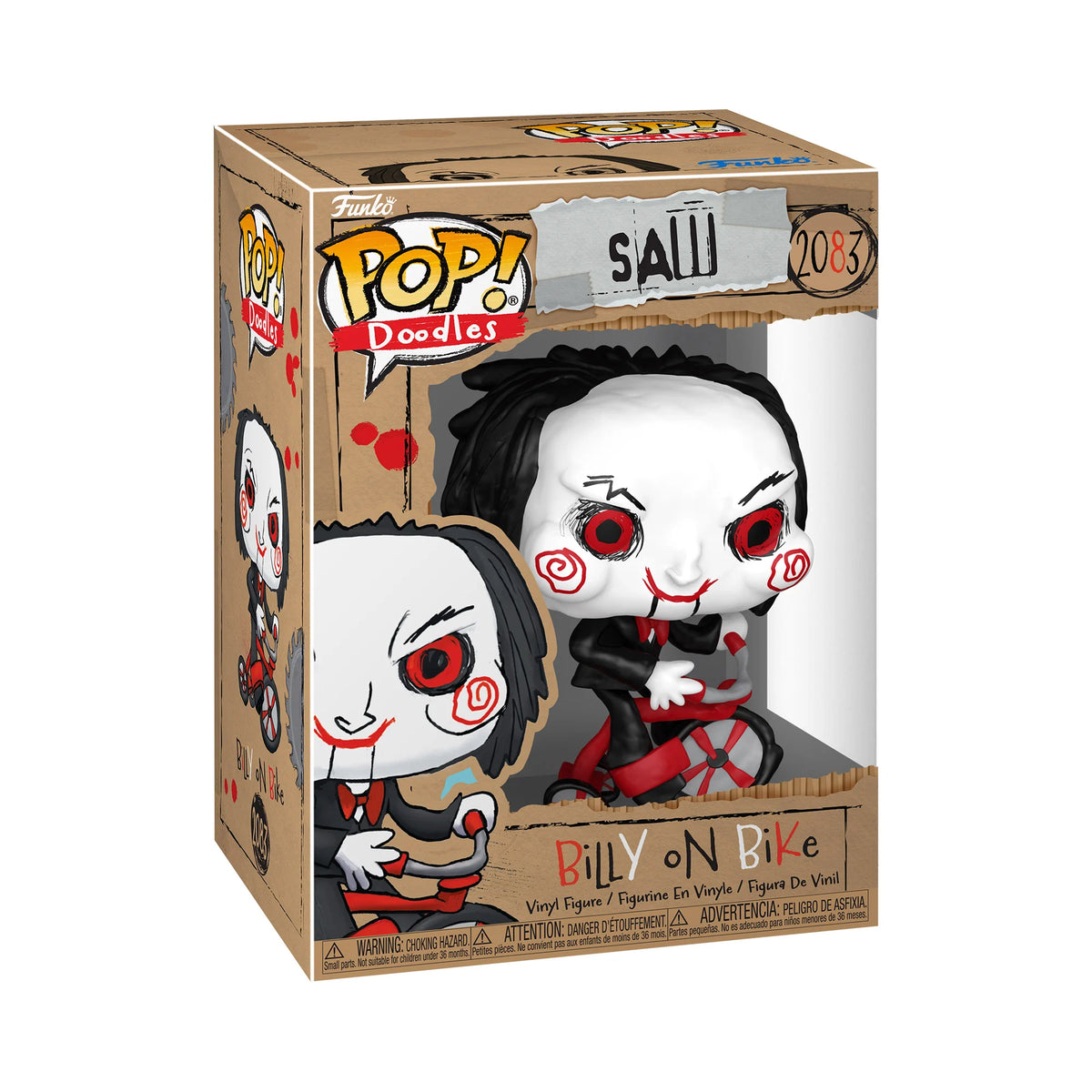 🌀🚲 Funko Pop! Movies N°2083 – Billy on Bike (Doodles) (Billy à vélo – Doodles) – Saw 🚲🌀