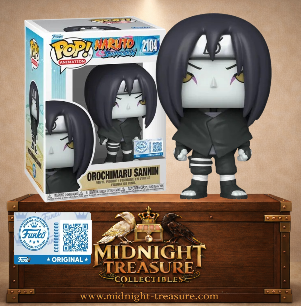 Funko Pop! Animation N°2104 – Orochimaru Sannin Funko Exclusive avec sa tenue de Sannin légendaire inspirée de Naruto Shippuden.
