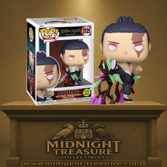 Funko Pop! Jujutsu Kaisen – Aoi Todo (N°2125 – Glow in the Dark). Figurine dynamique avec énergie maudite et effets luminescents.