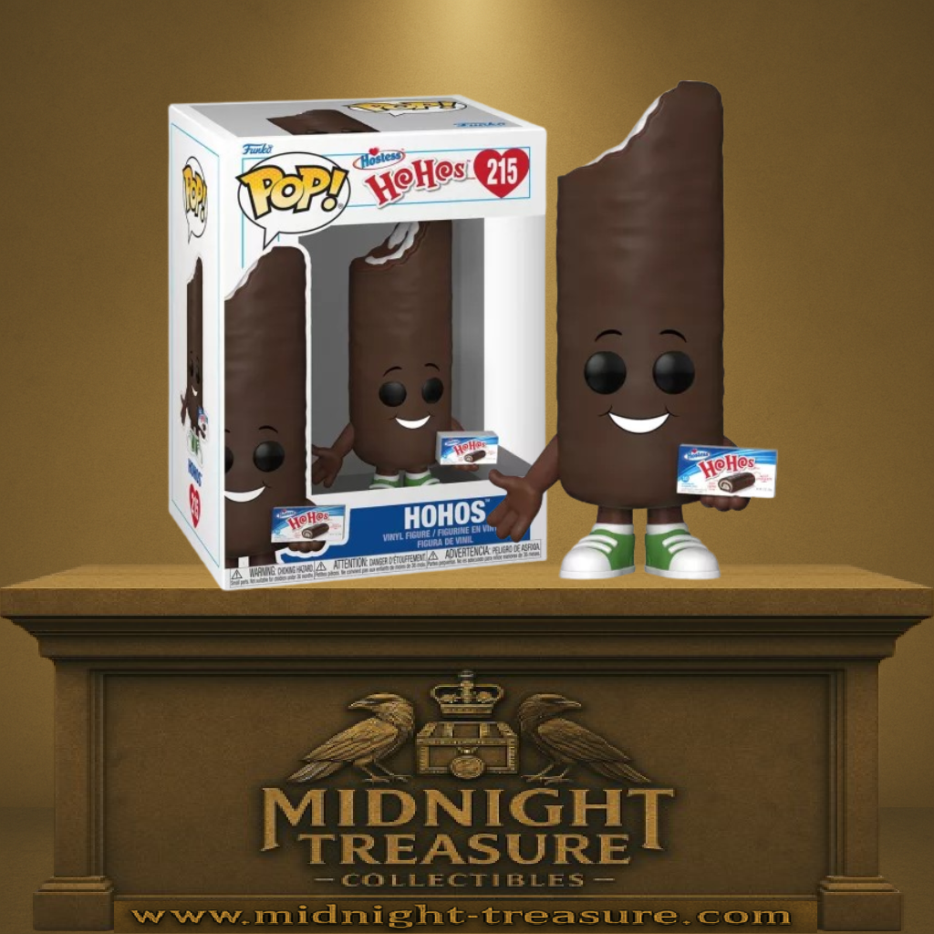 Funko Pop! Ad Icons – HoHos (N°215). Biscuit roulé Hostess HoHos anthropomorphisé avec sourire et boîte du produit, figurine publicitaire culte.