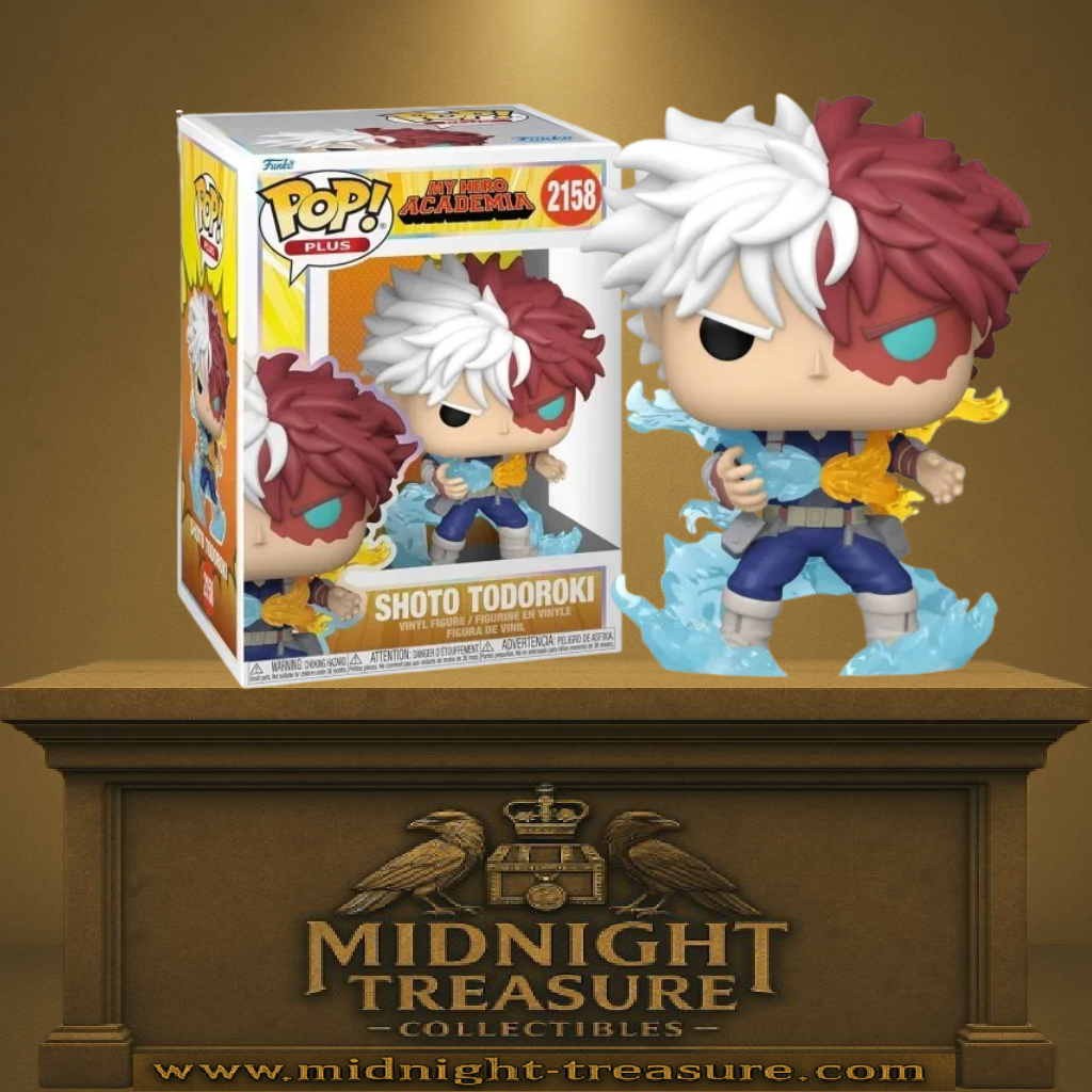 Funko Pop! My Hero Academia – Shoto Todoroki (N°2158). Figurine inspirée de la bataille finale, montrant Shoto utilisant Phosphor avec effets feu et glace.