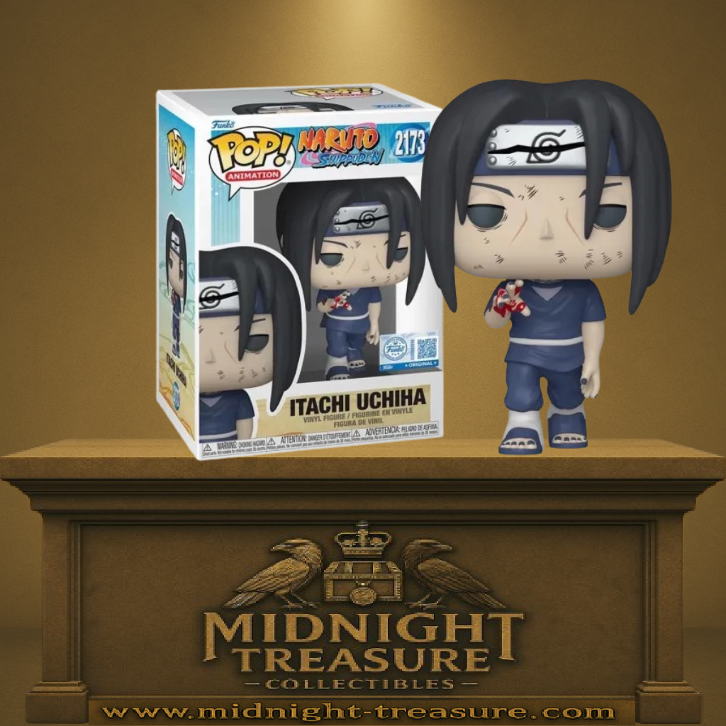 Funko Pop! Naruto Shippuden – Itachi Uchiha (N°2173). Itachi affaibli avec la main ensanglantée tendue vers Sasuke, scène finale avant sa mort.