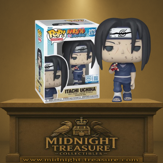 Funko Pop! Naruto Shippuden – Itachi Uchiha (N°2173). Itachi affaibli avec la main ensanglantée tendue vers Sasuke, scène finale avant sa mort.