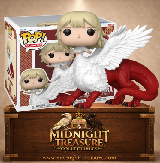 Funko Pop! Animation N°2203 – Falin Chimera – Delicious in Dungeon. Figurine hybride avec ailes blanches et corps rouge de monstre.
