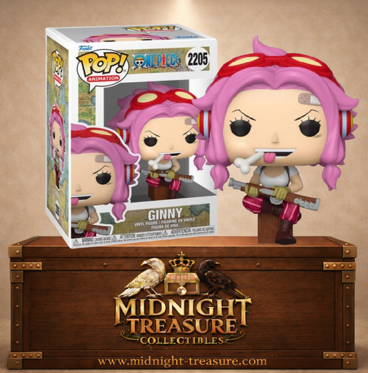 Funko Pop! Animation N°2205 – Ginny One Piece Armée Révolutionnaire lunettes casque Bonney Kuma.