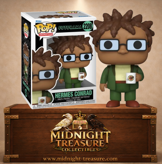 Funko Pop! Animation N°2208 – Hermes Conrad Futurama tasse café bureaucrate.