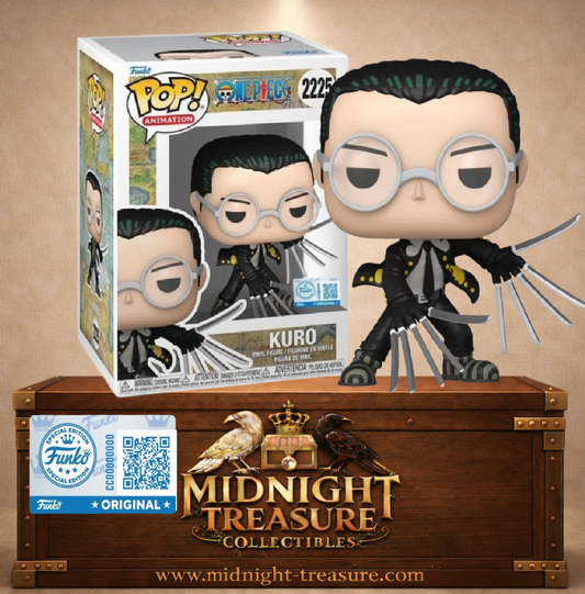 Funko Pop! Animation N°2225 – Kuro One Piece avec griffes combat Syrup Village.