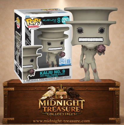 Funko Pop! Animation N°2253 – Kaiju No 9 – Kaiju No 8. Figurine monstre humanoïde avec design inquiétant et organe en main.