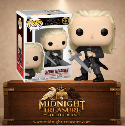 🐉⚔️ Funko Pop! N°23 – Daemon Targaryen with Dark Sister (Daemon Targaryen avec Noire Sœur) – House of the Dragon ⚔️🐉