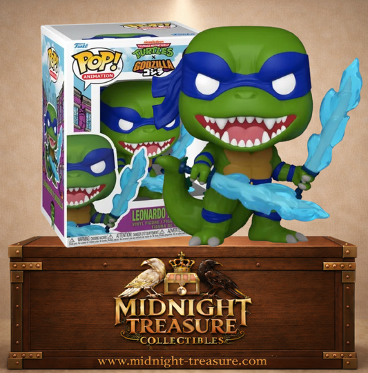 Funko Pop! Animation N°2341 – Leonardo x Godzilla, fusion entre la Tortue Ninja et le célèbre roi des kaijū.